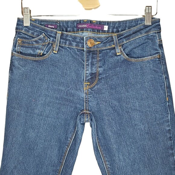 Vigoss Collection Jeans Womens Size 7 Medium Wash Denim Low Rise Skinny Casual - Picture 3 of 12